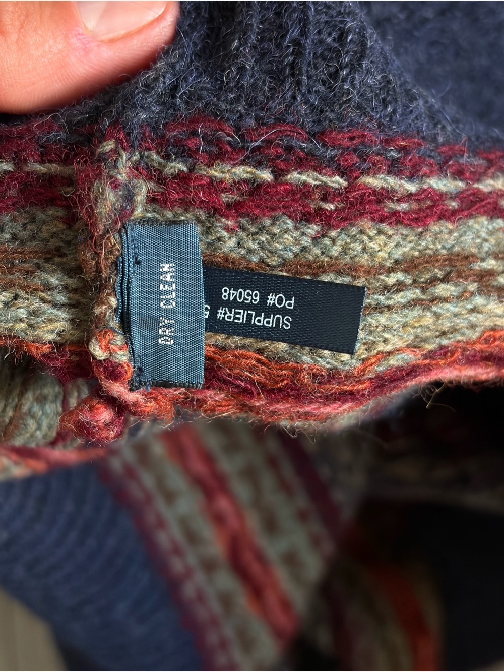 Polo by Ralph Lauren Navy Red Tan Fair Isle V-Neck Sweater Vest - Picture 5 of 6